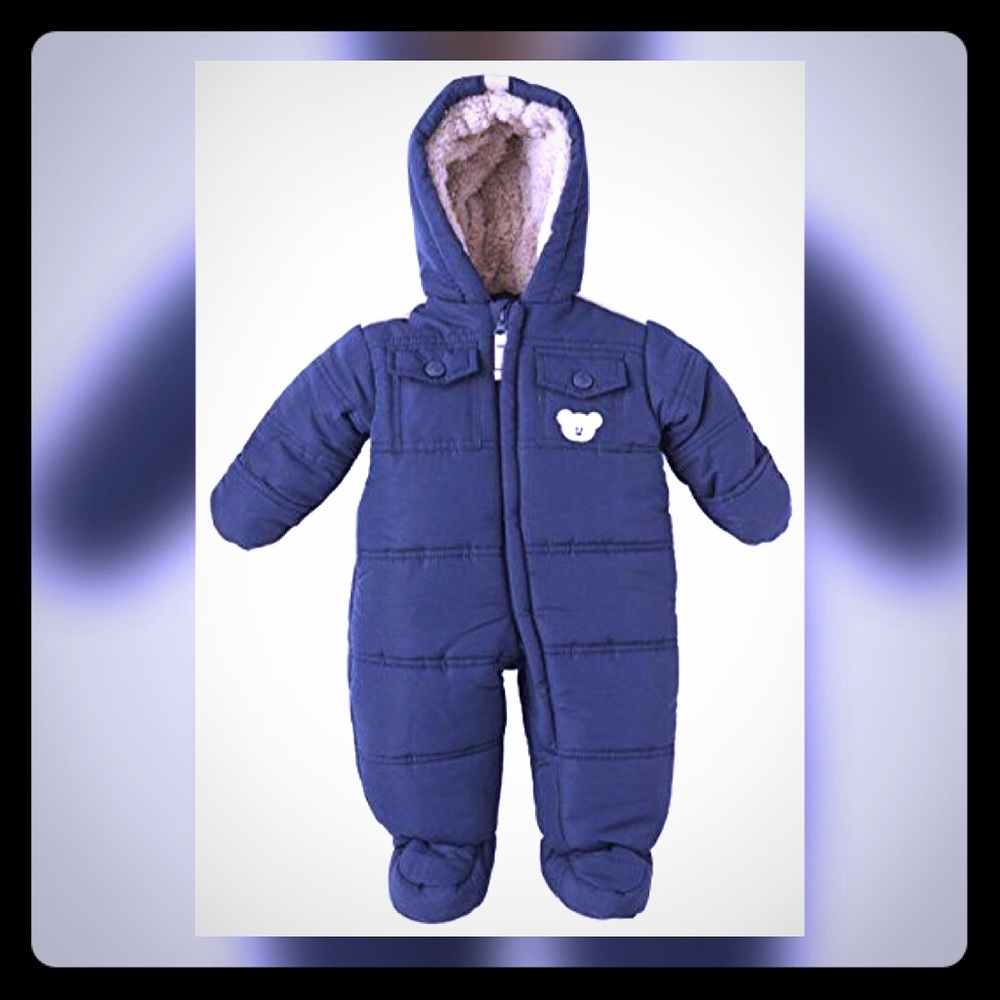 London Fog Baby Boy Snow Teddy Jumper Suit